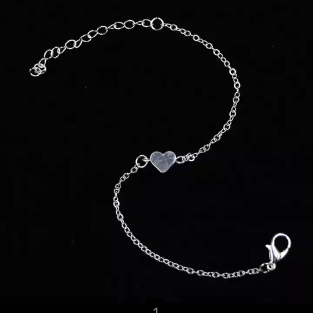 NEW!💙💎HEART💗BRACELET💎💙SILVERY! ADORABLE💗LOVE - Picture 6 of 8